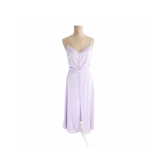 Women's Lavender Sleeveless V-Neck Pullover Midi Dress Size M/6 - Picture 1 of 8